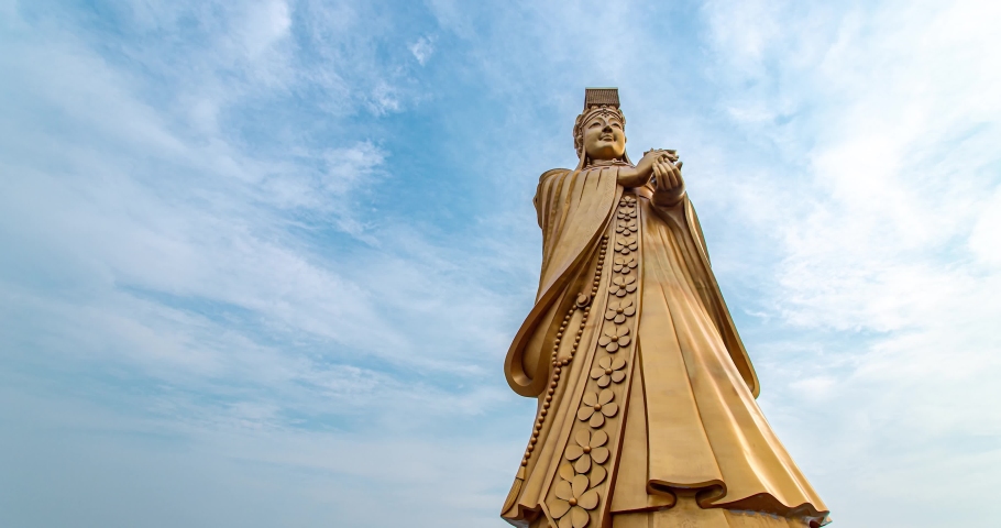 Statue of Mazu in Wheat Island, Qingdao
