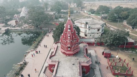Aerial shot of the Kali Mandir at Darbhanga House. It is one of the oldest and most popular spiritual places in Patna.