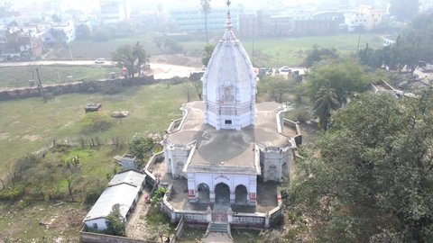 Top view of the most popular and majestic Kankali temple in Darbhanga, Bihar.