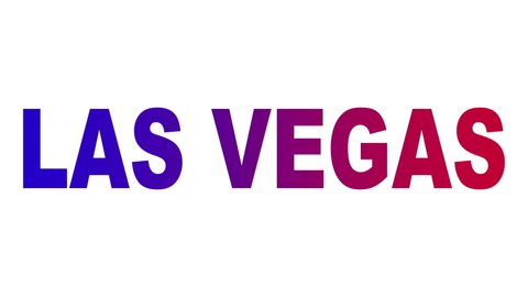 Las Vegas Word Colorful Text 4k Stock Footage Video (100% Royalty-free ...