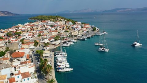 Aerial view of Ermioni, Greece - drone videography