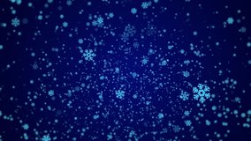Many blue snowflakes falling down on a dark blue background - Powered by Shutterstock - Get 15% off with code: PIKWIZARD15
