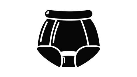 Underpants retro icon animation simple best object on white