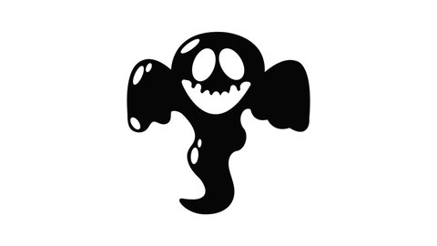 Ghost scaring icon animation simple best object on white