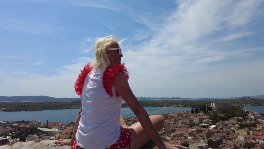 Woman looking the St. John