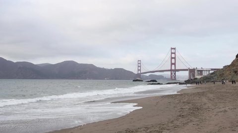 View of the Golden Gate Bridge from Bakers Beach San Francisco 9.14.2021