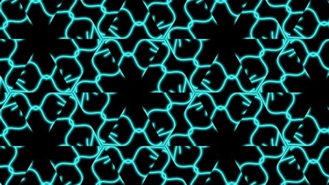 Footage stop motion animation graphic illustration mandala background geometric kaleidoscope shape abstract full color