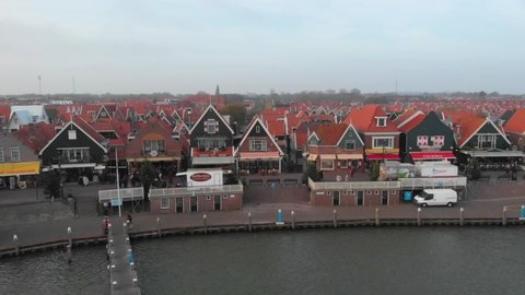 Port of Volendam Fisherman Boat in Netherlands Left Pan