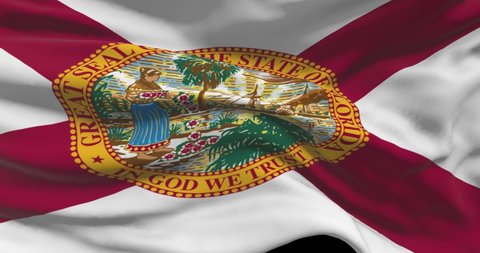 Florida state flag. FL United States of America news and politics illustration