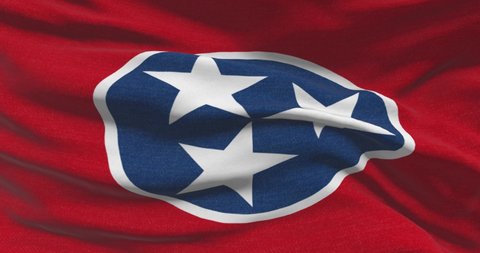Tennessee state flag. TN United States of America news and politics illustration