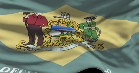 Delaware state flag. United States of America news and politics illustration