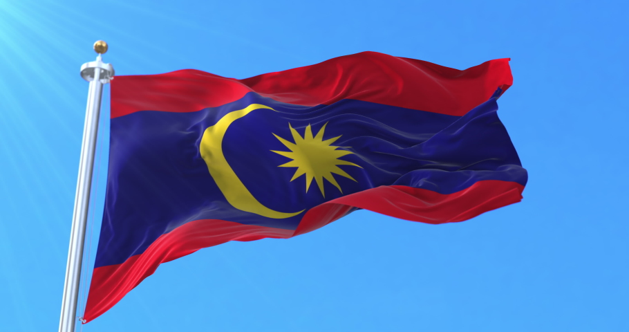 Flag of the barisan revolusi nasional pattani melayu koordinasi. loop