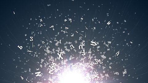 Flying Random Letters Animation Technology Code Stock Footage Video ...