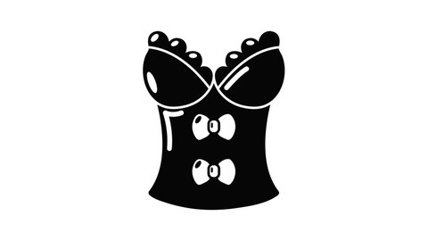 Brassiere shop icon animation simple best object on white