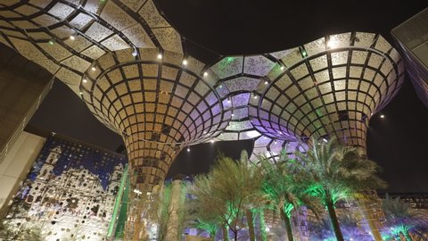 A day time view of the Terra- Sustainability Pavilion at the Dubai Expo 2020 site - Dubai, UAE - Sep '21