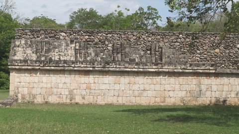 UXMAL, YUCATAN, MEXICO - CIRCA 2021: Ruins of Uxmal, an ancient Mayan city in Yucatan peninsula 