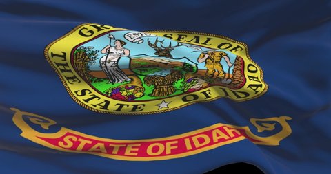 Idaho state flag. United States of America news and politics illustration