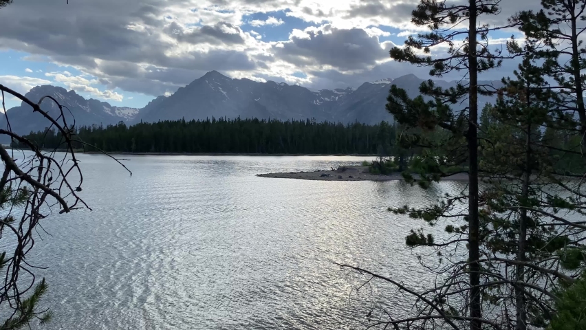 Jackson Lake, as seen from Colter Bay in Grand Teton National Park Wyoming