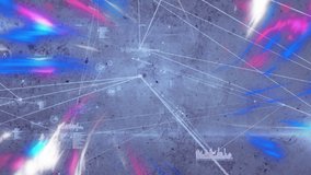 Animation of lights, colorful smudges and network of connections on grey background. global networks, connections, data processing and digital interface concept digitally - Powered by Shutterstock - Get 15% off with code: PIKWIZARD15