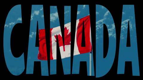 Canada Graphic With Canadian Flag