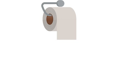 Roll of toilet paper, the alpha channel is turned on. Cartoon