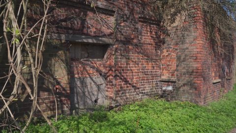 Old derelict building of victorian brickwork in the UK