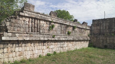 UXMAL, YUCATAN, MEXICO - MAY 2021: Ruins of Uxmal, an ancient Mayan city in Yucatan