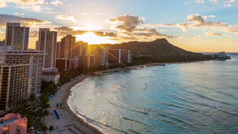 Hawaii Waikiki Beach Honolulu On Oahu Stock Footage Video (100% Royalty ...