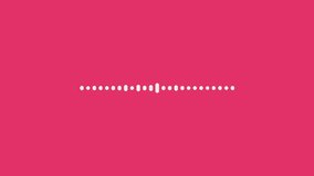 Sound wave or frequency digital isolated on red background. pastel color digital sound wave equalizer. Audio technology wave concept and design under the concept of pastel color emphasize simplic.