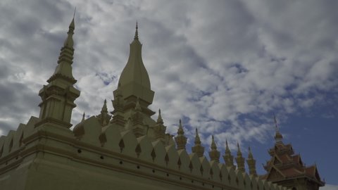 Pha That Luang Temple, The Golden Pagoda in VIENTIANE ,LAOS