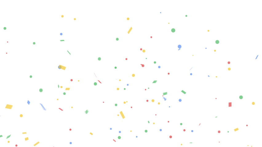 Colorful confetti party popper explosions on green backgrounds greeting animatio | Shutterstock HD Video #1079732171