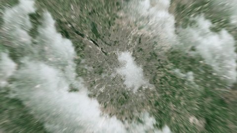 Earth zoom in from outer space to city. Zooming on London, England. The animation continues by zoom out through clouds and atmosphere into space. View of the Earth at night. Images from NASA. 4K