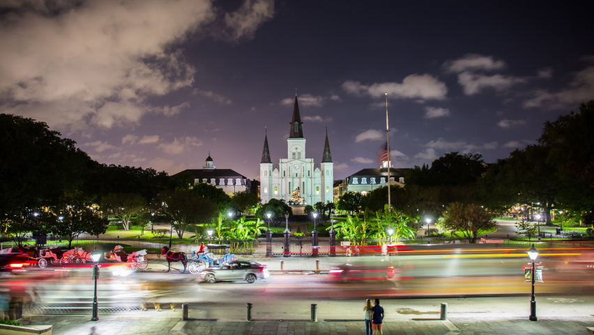 St. Louis Catherdral in New Orleans Time Lapse