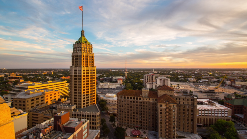 Time Lapse in Downtown San Antonio, Texas, USA