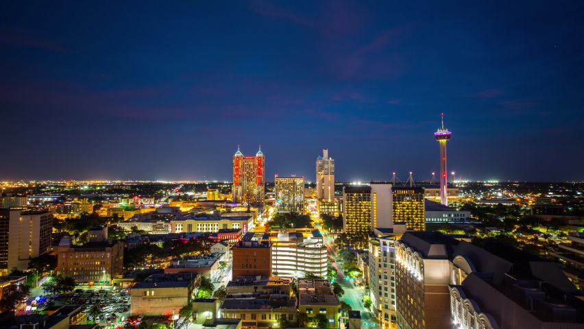 Time Lapse in Downtown San Antonio, Texas, USA
