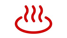 Red hot spring mark icon (seamless loop)
