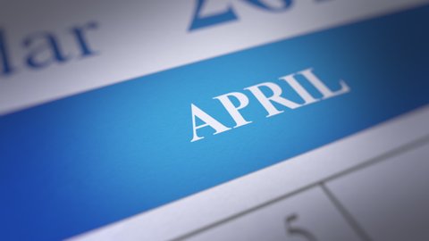 Animated Close April Calendar Stock Footage Video (100% Royalty-free ...