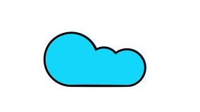 information storage cloud. data protection. video illustration of replenishment of information in the cloud. video illustration. 