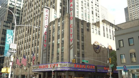 New York USA 21st Sep. 2021 : Radio City Music Hall is an entertainment venue at 1260 Avenue of the Americas, within Rockefeller Center, in Midtown Manhattan, New York City.
