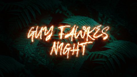 guy fawkes night animated text