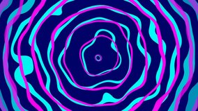 visual background. seamless moving background. video background with radio wave effect consisting of dark blue, fushcia, and cyan