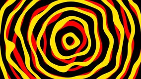 visual background. seamless moving background. video background with radio wave effect consisting of yellow, red, and black colors
