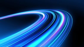Blue abstract background with colorful light trails. Futuristic dynamic data flow for technology concept. Bright energy stream animation. Seamless loop. - Powered by Shutterstock - Get 15% off with code: PIKWIZARD15