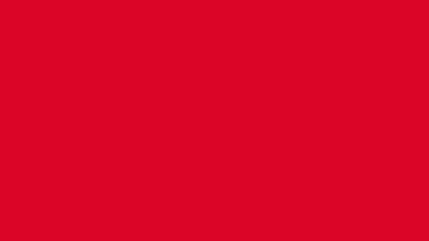 Animated line map showing the state of Wyoming from the United State of America. USA. Wyoming state lettering isolated on red background with shadow