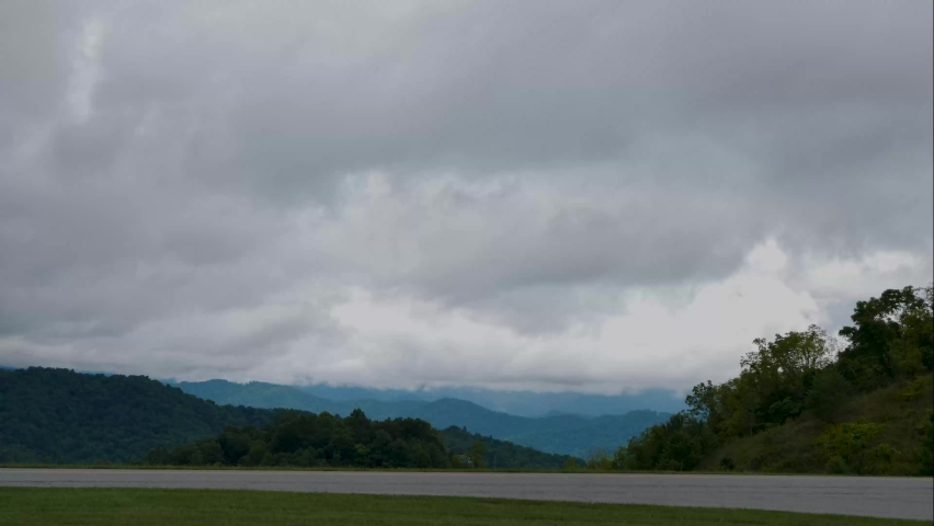 Time lapse of the clouds over the mountains of western North Carolina.