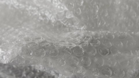 Bubble wrap packaging texture extreme close up  stock footage