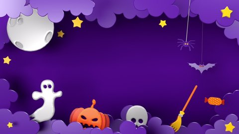 Funny background for the celebration of Halloween, loopable. The blank space in the center of the frame is just right to add your caption.
