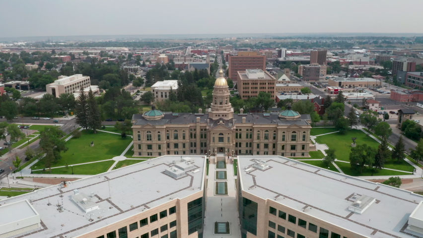 Cheyenne Wyoming Capital City Downtown Capitol Stock Footage Video (100 ...