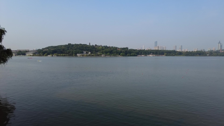 The majestic scenic spot of Nanjing city called Xuanwu lake