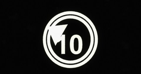 Universal Film Leader Countdown, based on European design from 1970s